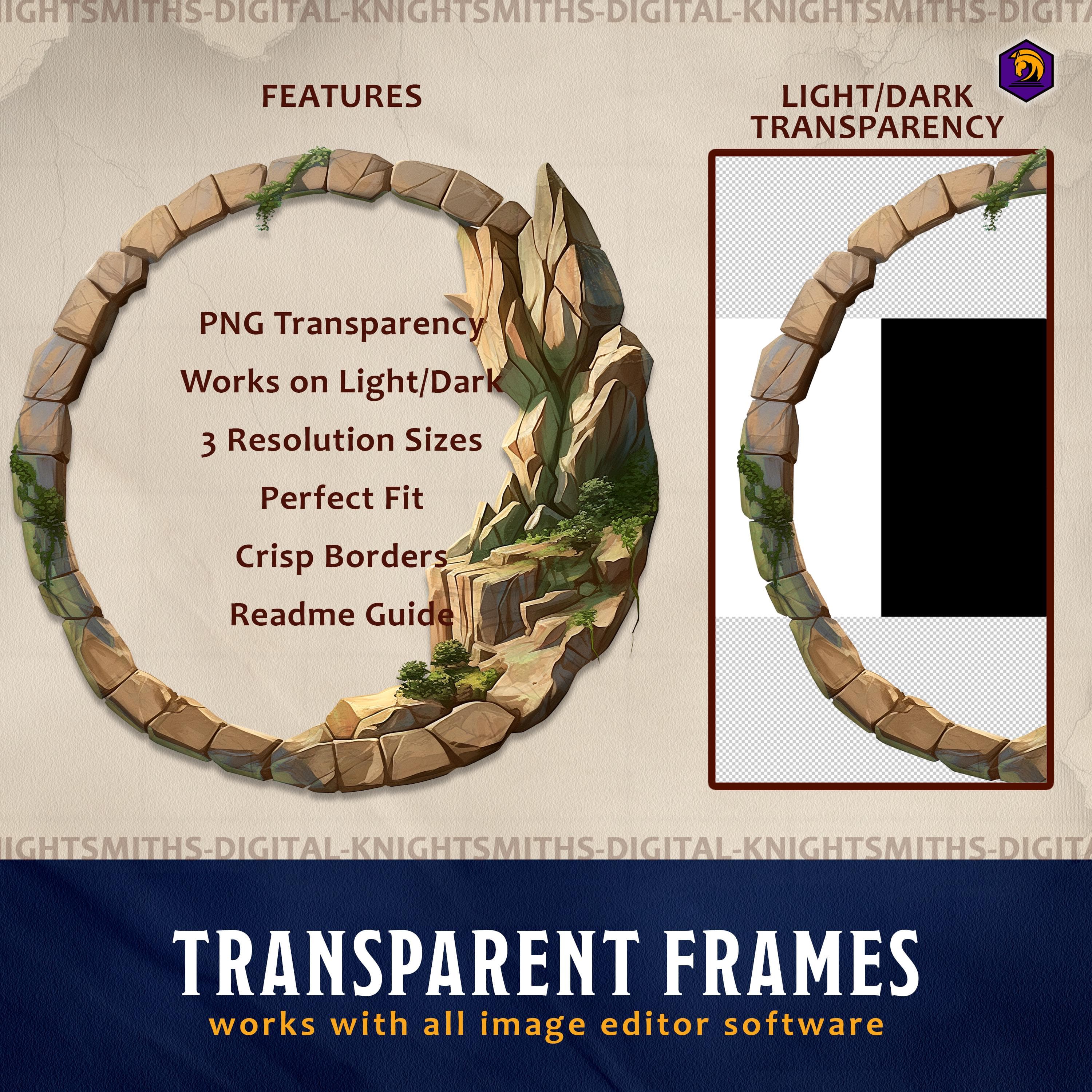 DnD Token Frames - Elemental Earth #2 VTT Digital Token Border, For RPG settings, Foundry Roll20 Supporting Image 3