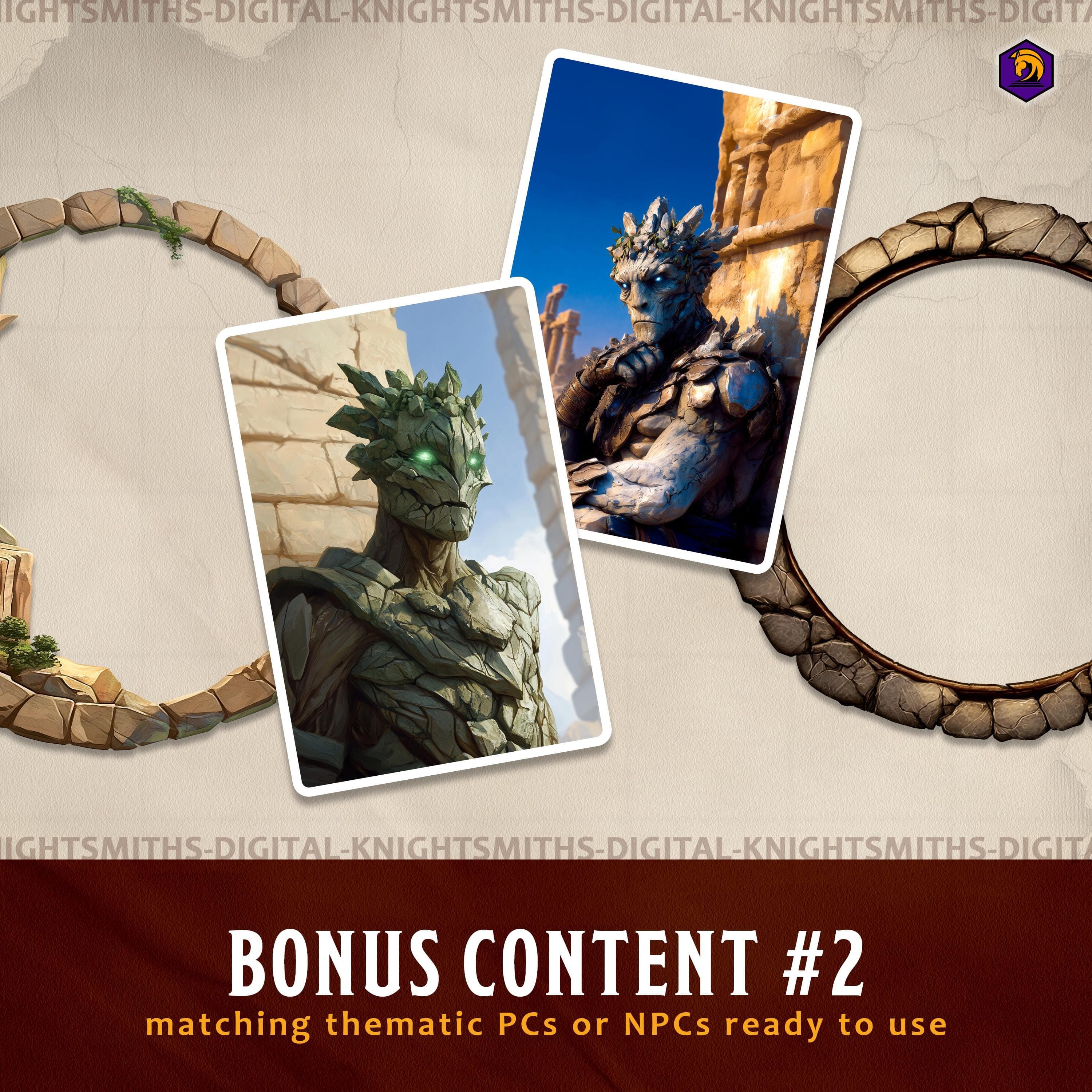 DnD Token Frames - Earthquake Collection VTT Digital Token Border, For RPG settings, Foundry Roll20 Supporting Image 10