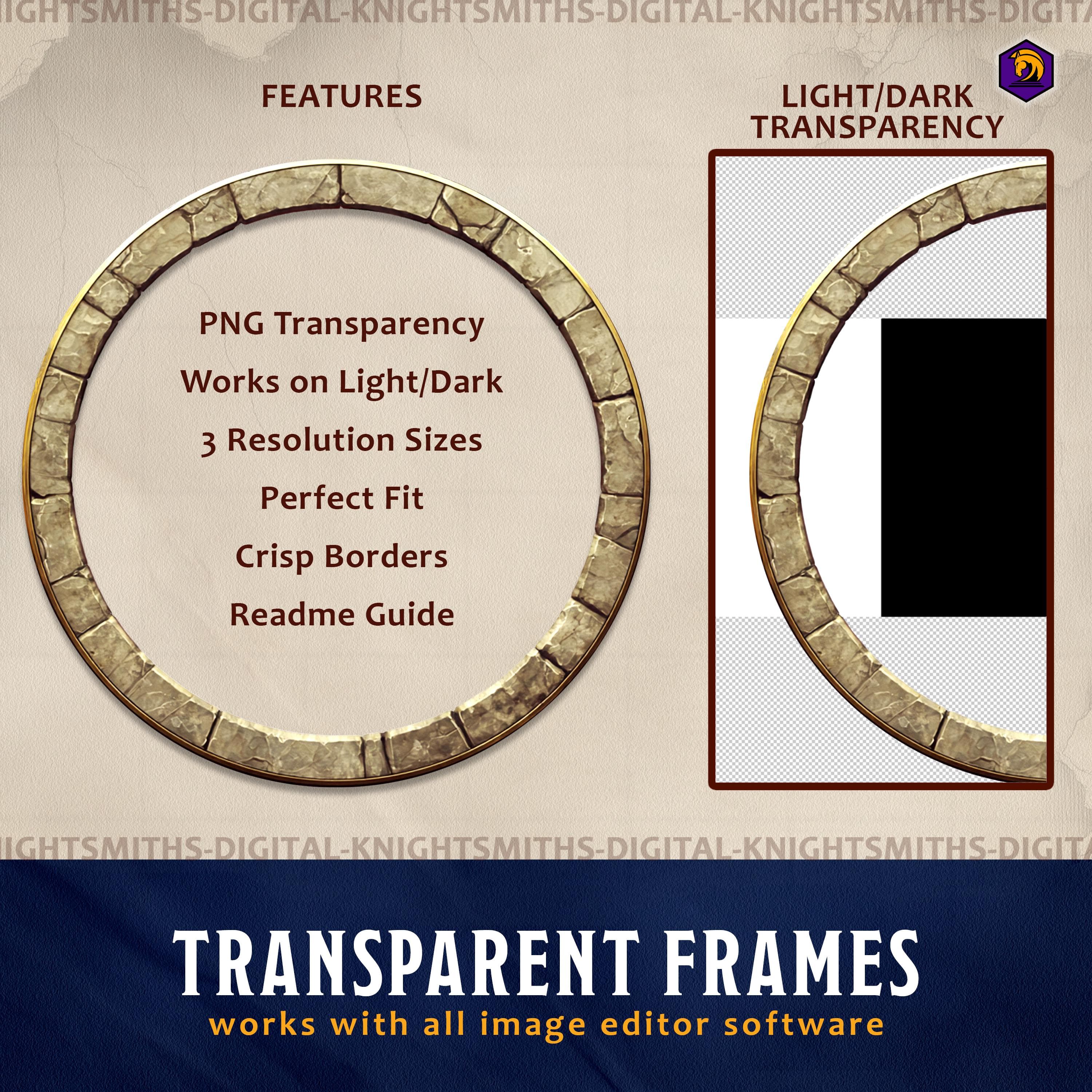 DnD Token Frames - Elemental Earth #4 VTT Digital Token Border, For RPG settings, Foundry Roll20 Supporting Image 3