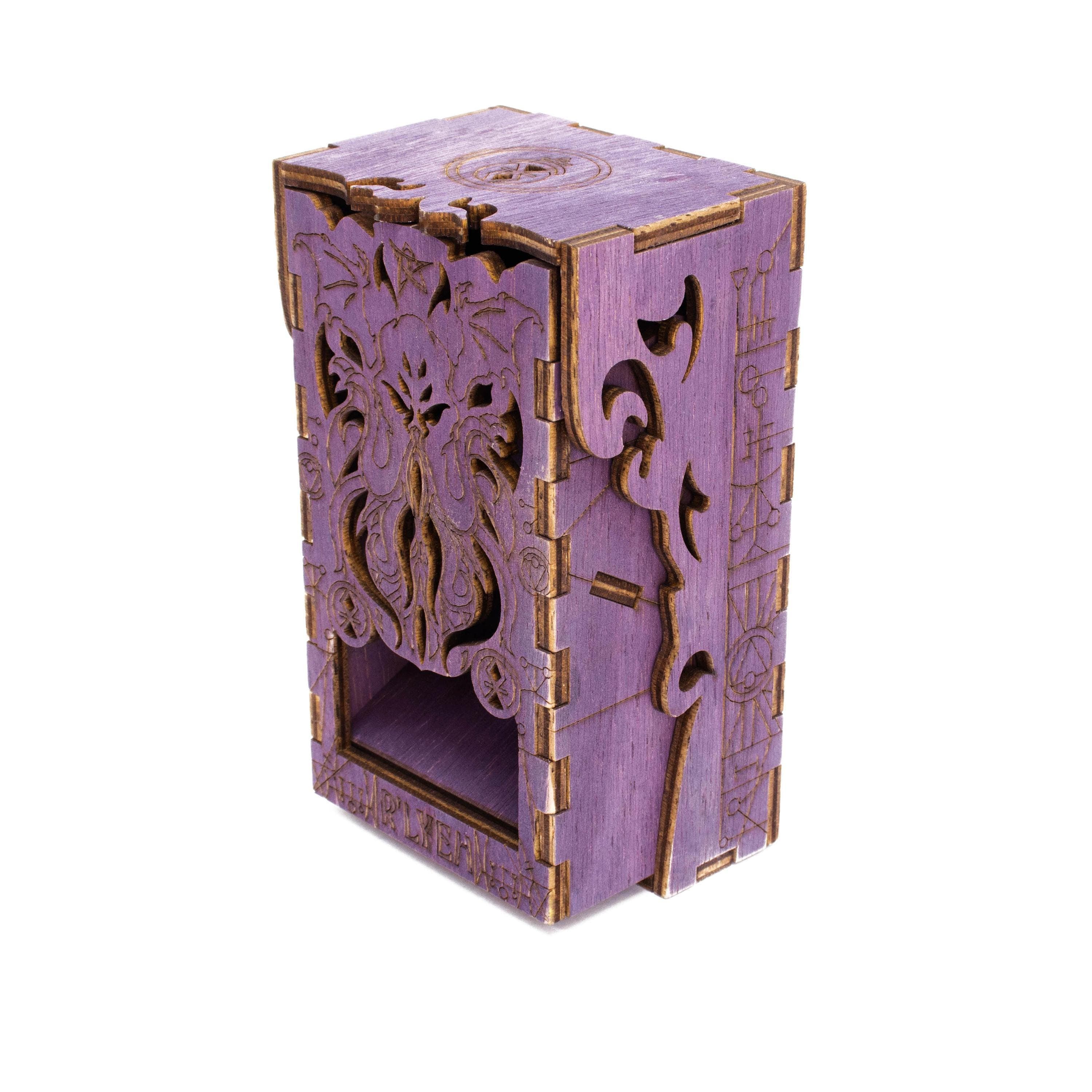 Cthulhu Dice Tower and Tray | Laser-Engraved (Wood) | Arkham Horror DnD RPG Accessory | Gaming gift Supporting Image 12