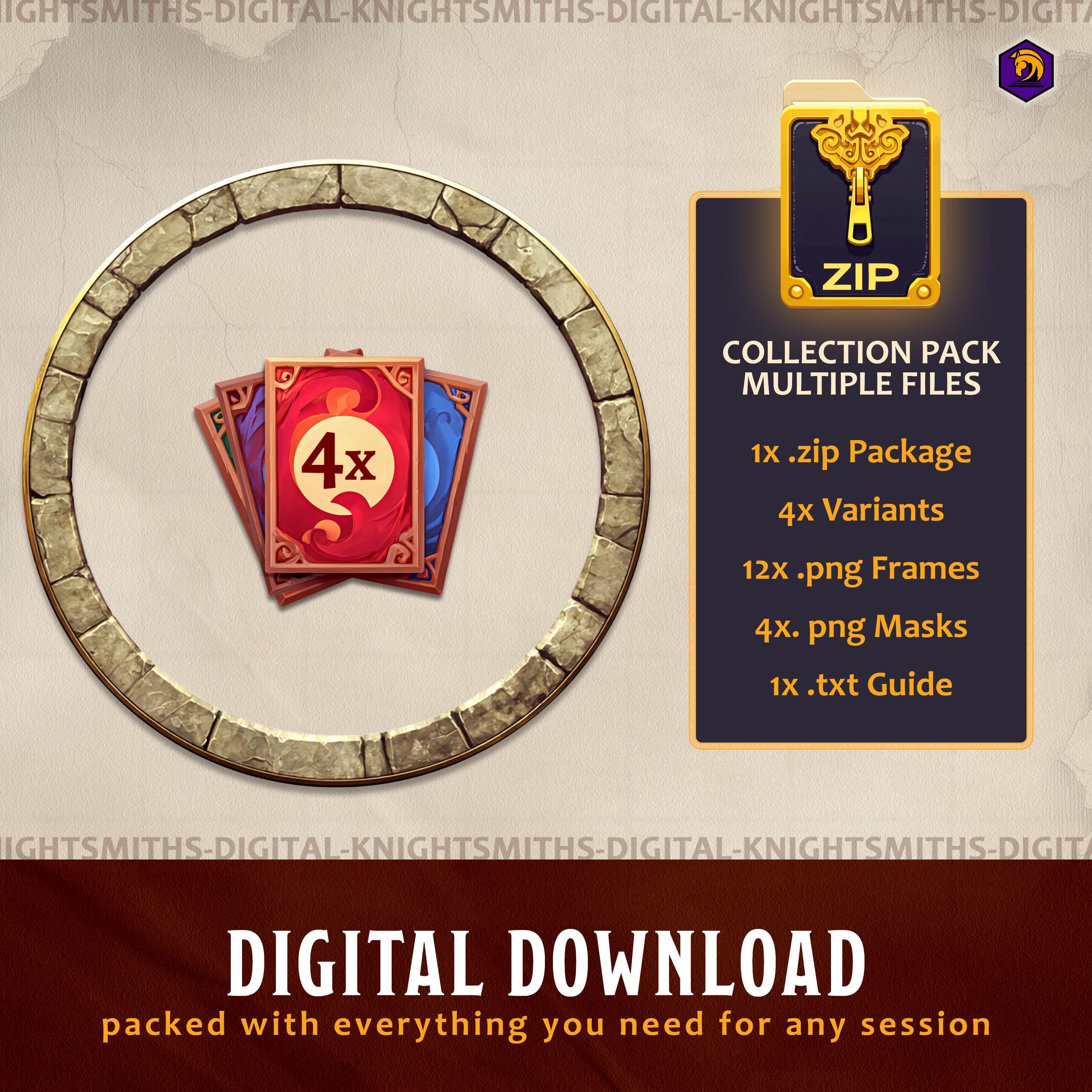 DnD Token Frames - Earthquake Collection VTT Digital Token Border, For RPG settings, Foundry Roll20 Supporting Image 2