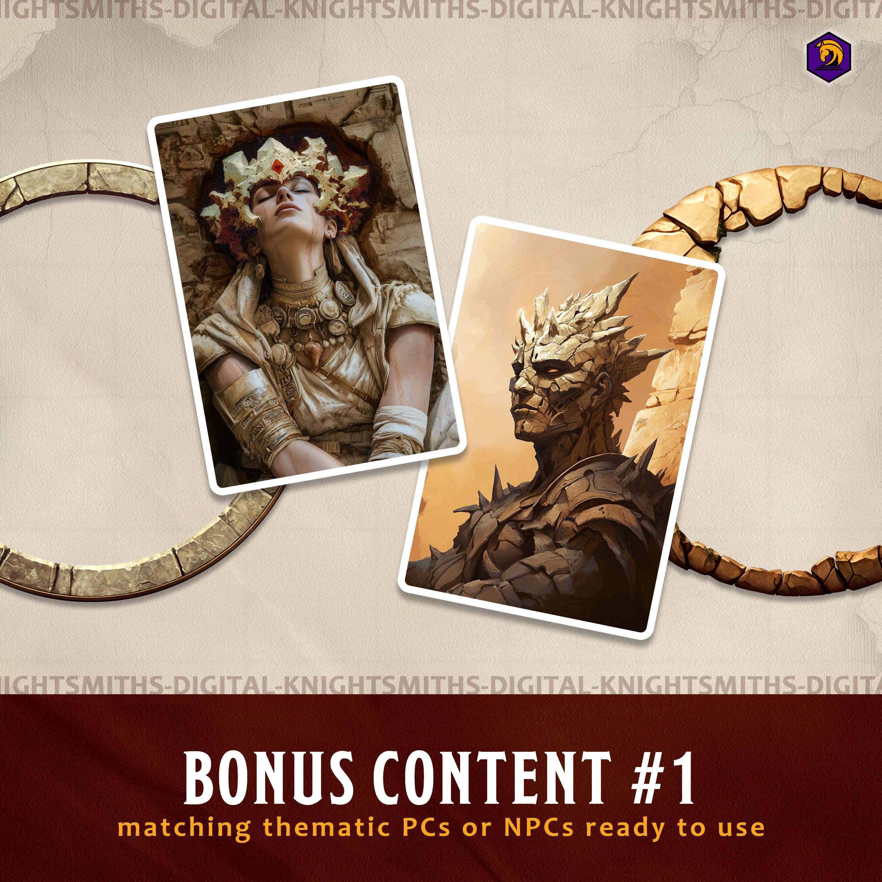 DnD Token Frames - Earthquake Collection VTT Digital Token Border, For RPG settings, Foundry Roll20 Supporting Image 9