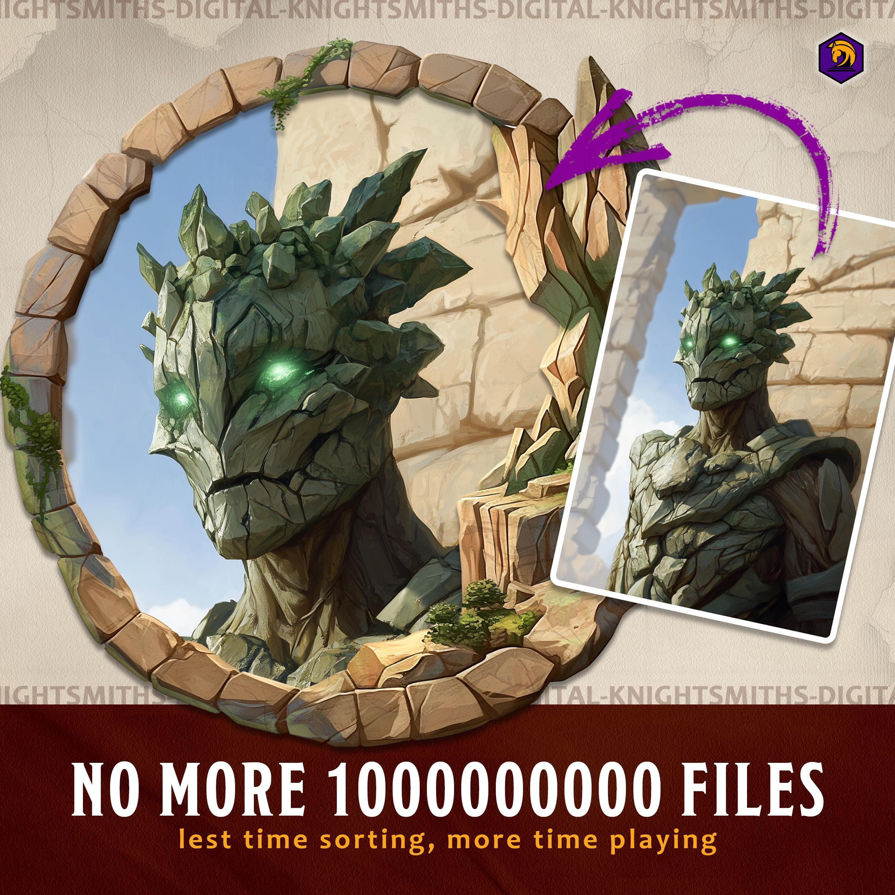 DnD Token Frames - Earthquake Collection VTT Digital Token Border, For RPG settings, Foundry Roll20 Supporting Image 8